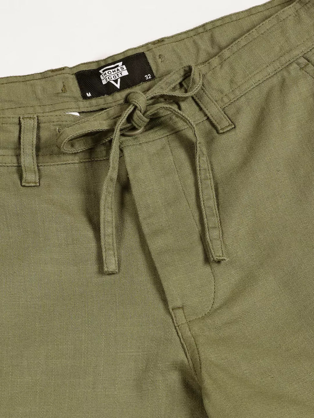 Thomas Scott Men Textured Mid-Rise Smart Chinos Trousers