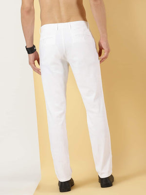 Thomas Scott Men Smart Linen Cotton Chinos Trousers