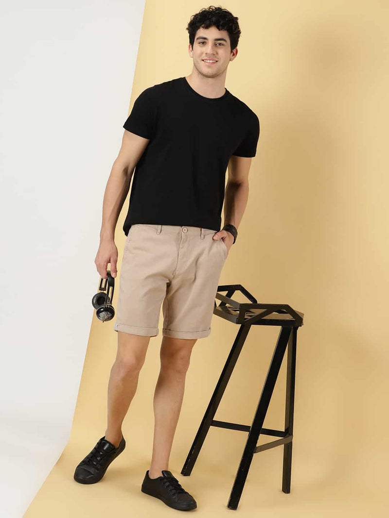 Thomas Scott Men Linen Cotton Slim Fit Shorts