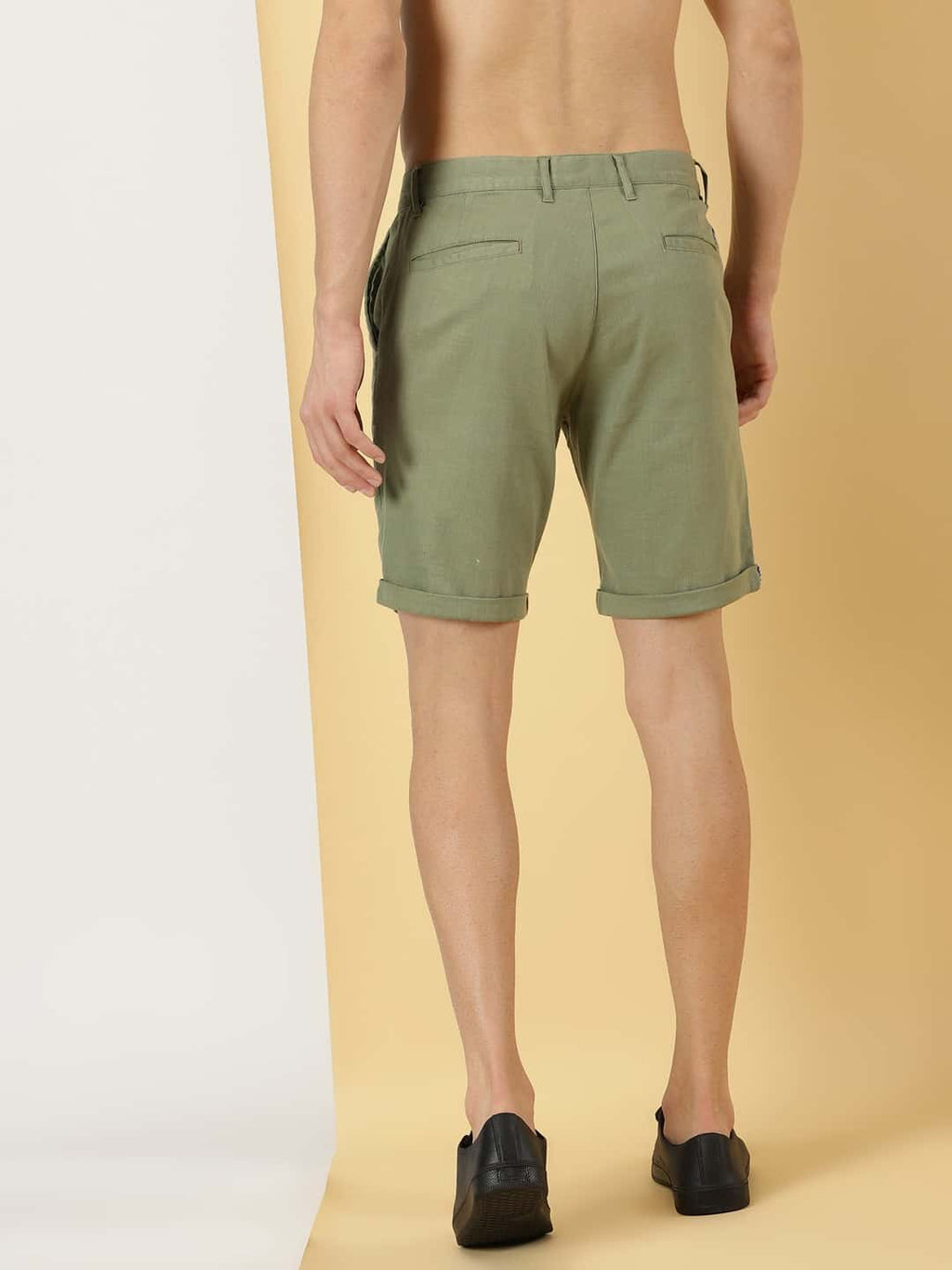 Thomas Scott Men Linen Cotton Slim Fit Shorts