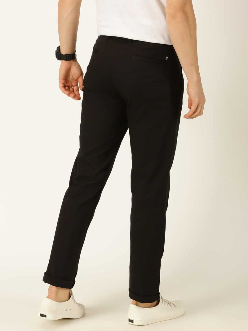 Thomas Scott Men Smart Linen Cotton Pleated Chino Trouser