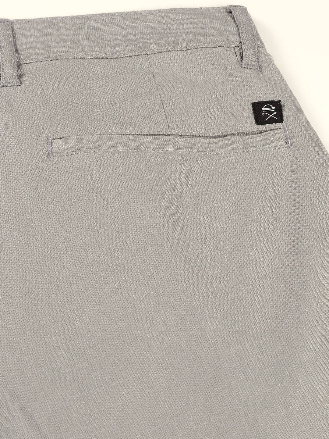 Thomas Scott Men Smart Linen Cotton Pleated Chino Trouser