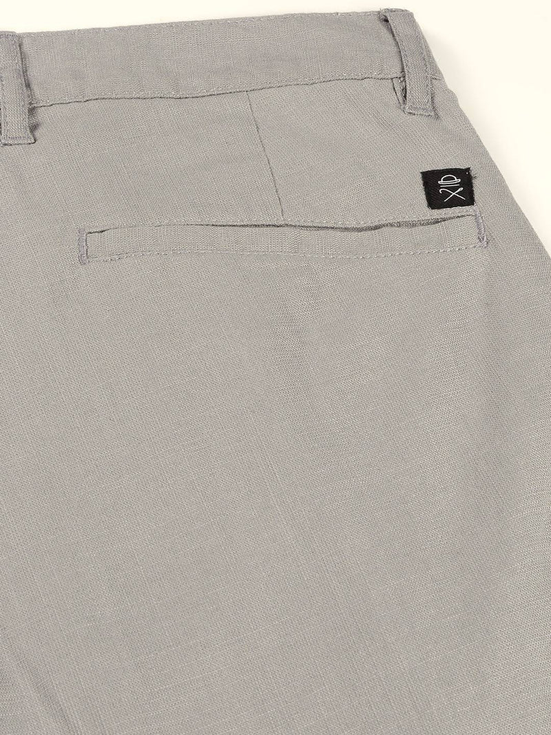Thomas Scott Men Smart Linen Cotton Pleated Chino Trouser