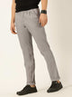 Grey Smart Linen Cotton Pleated Chinos Trouser For Men