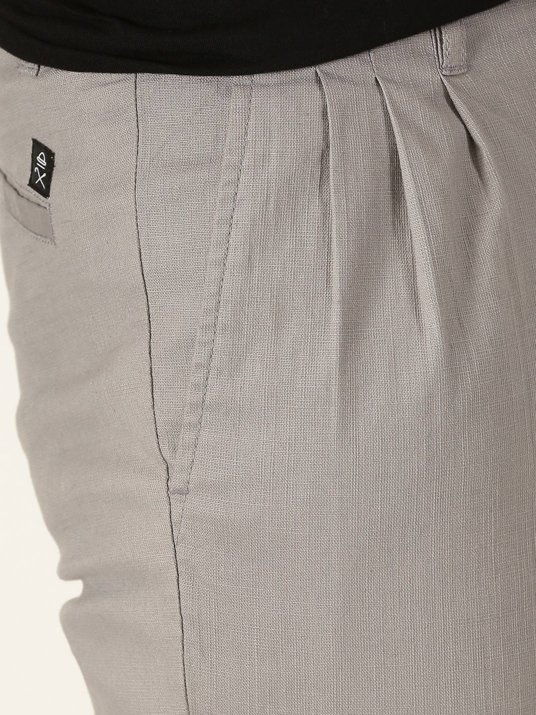 Thomas Scott Men Smart Linen Cotton Pleated Chino Trouser