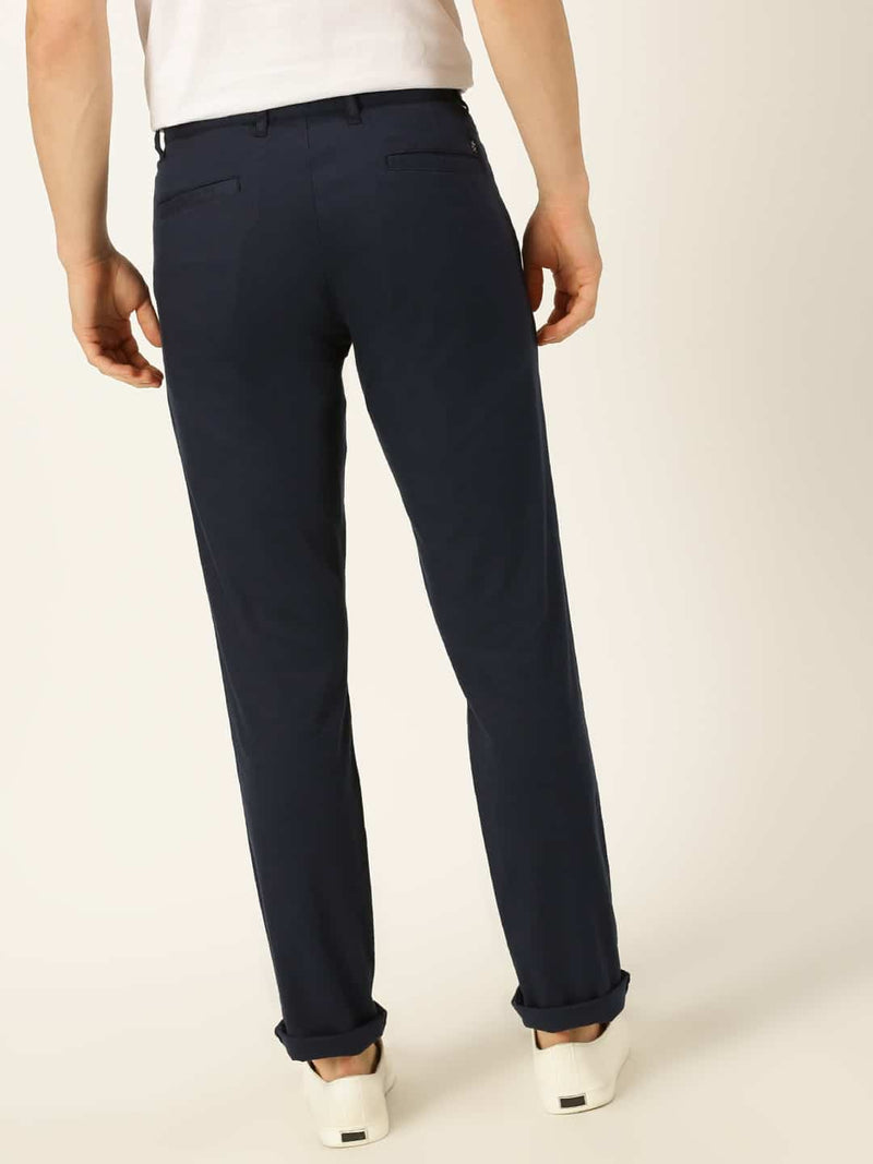 Thomas Scott Men Smart Linen Cotton Pleated Chino Trouser