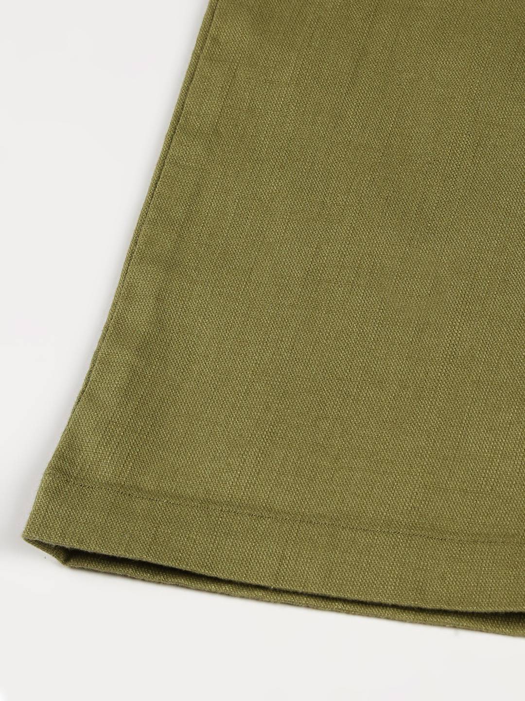 Thomas Scott Men Smart Linen Cotton Pleated Chino Trouser