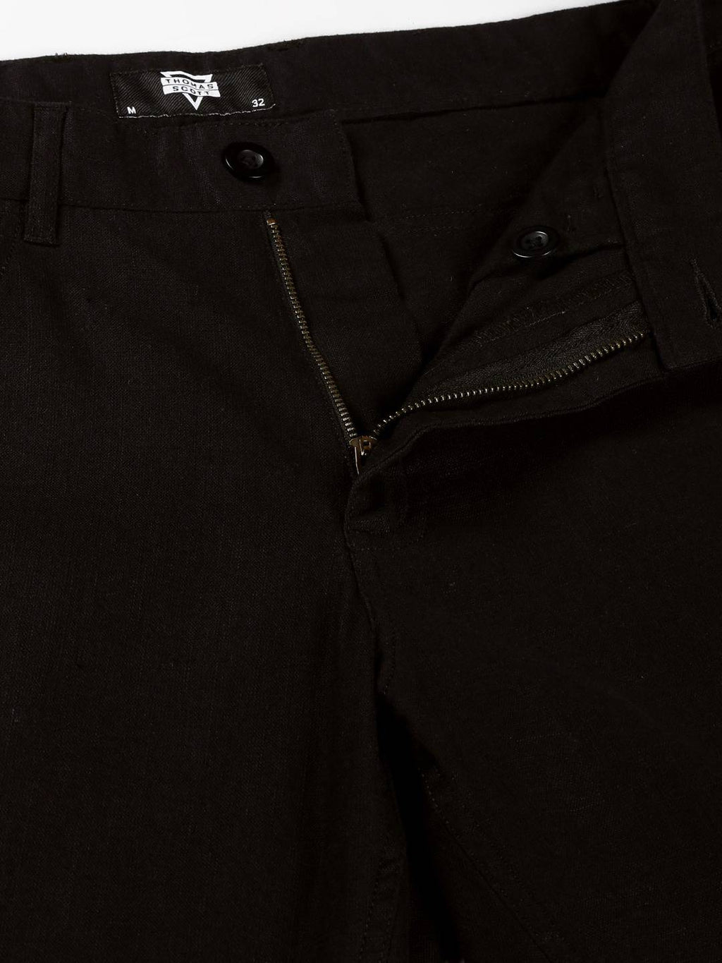 Thomas Scott Men Smart Slim Fit Linen Cotton Cargos Trousers