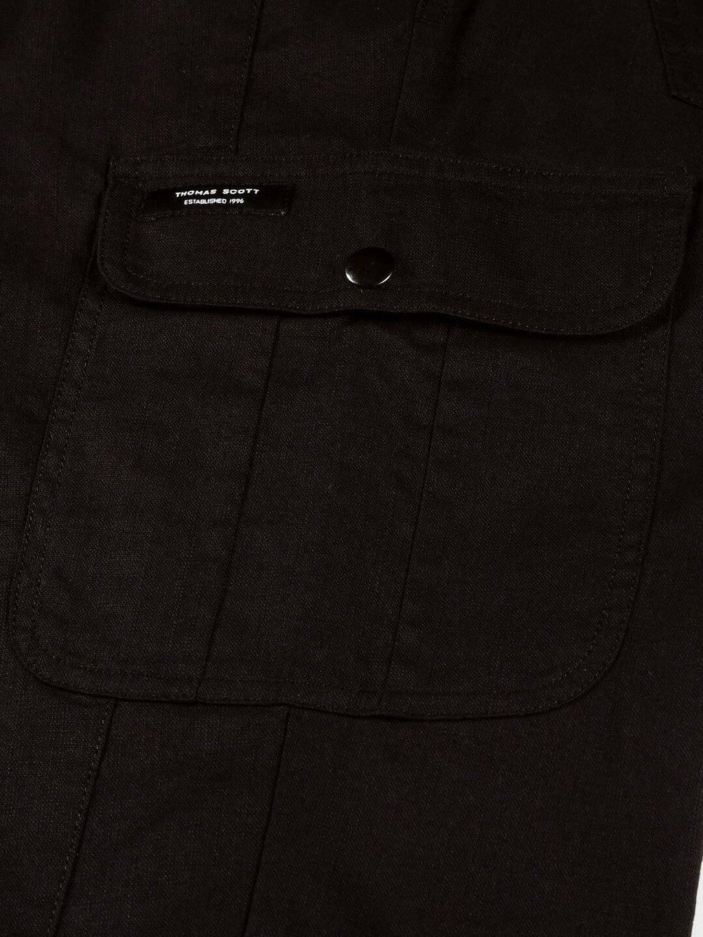 Thomas Scott Men Smart Slim Fit Linen Cotton Cargos Trousers