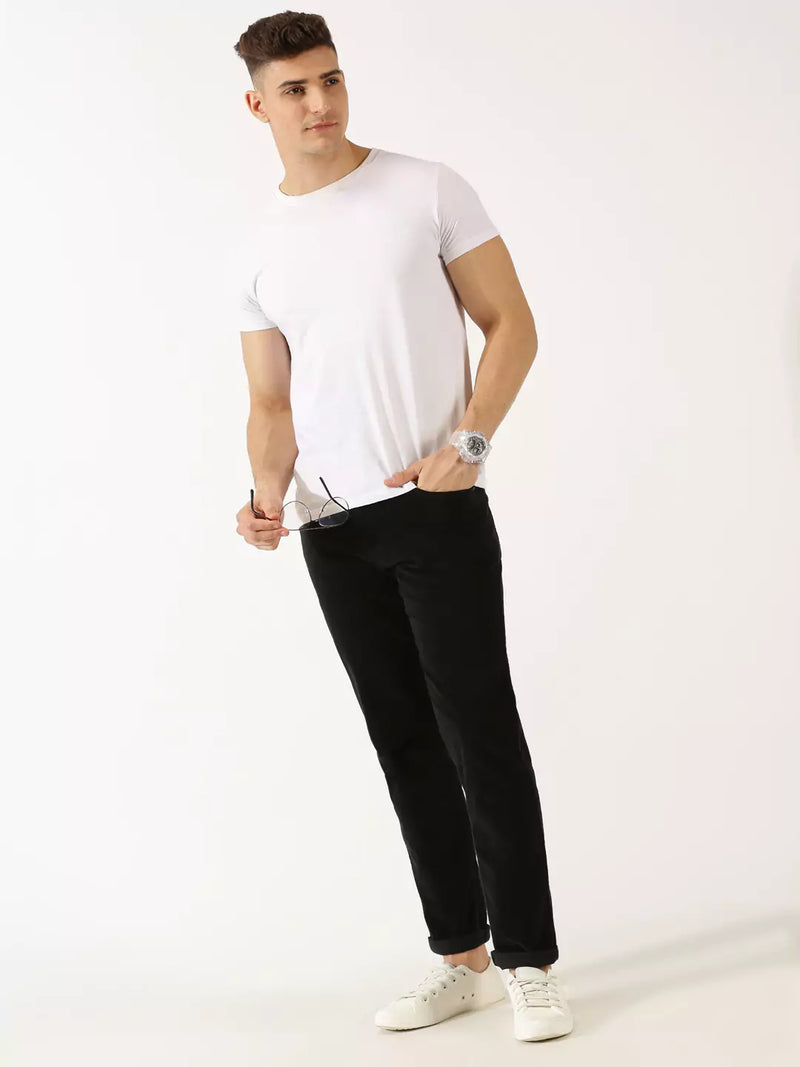 Thomas Scott Men Slim Fit Corduroy Chinos Trousers