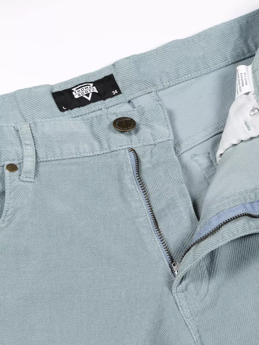 Thomas Scott Men Slim Fit Corduroy Chinos Trousers