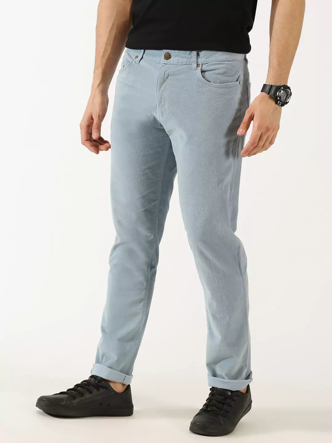 Thomas Scott Men Slim Fit Corduroy Chinos Trousers