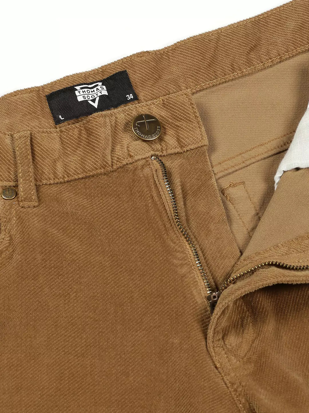 Thomas Scott Men Slim Fit Corduroy Chinos