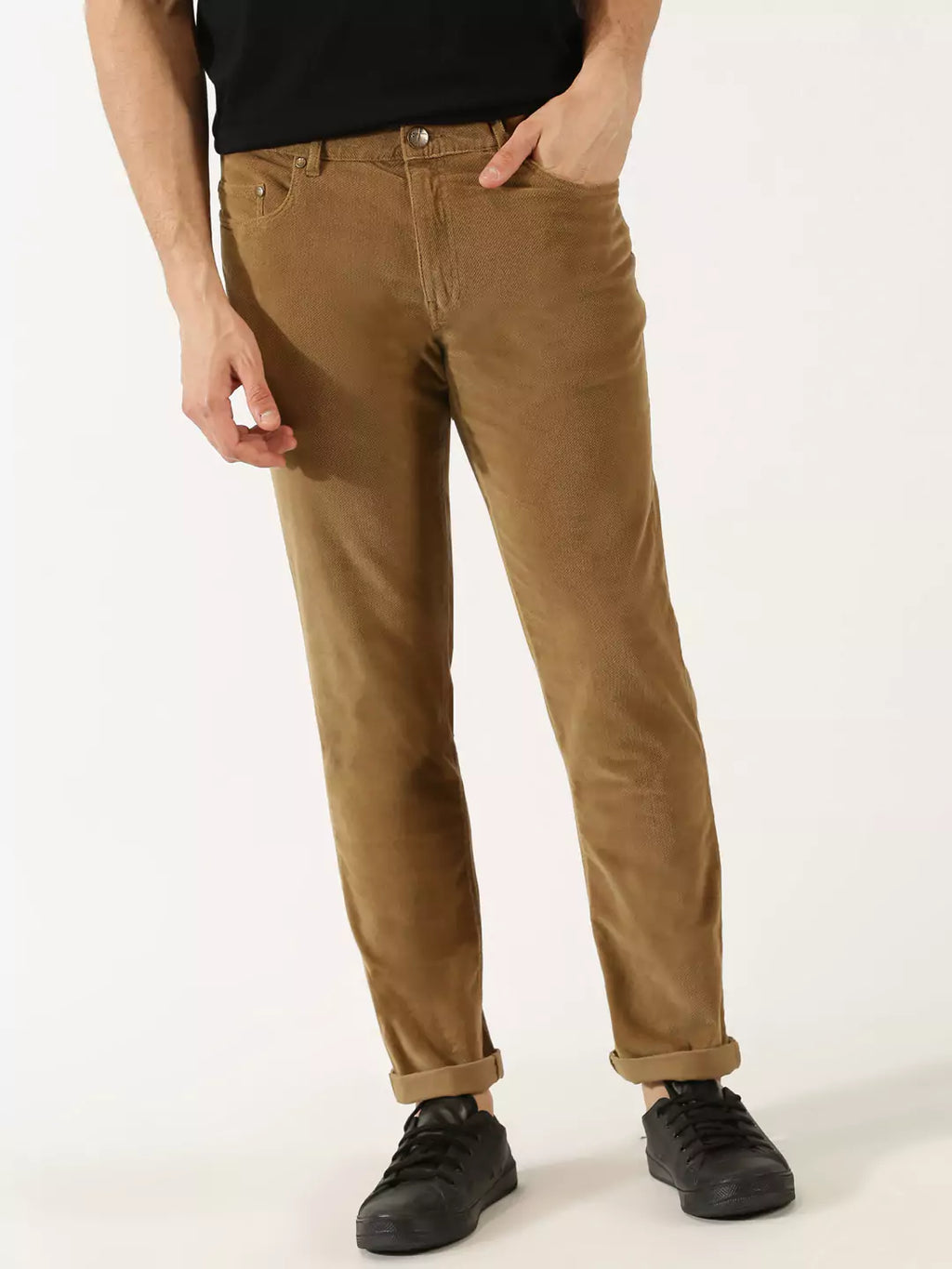 Thomas Scott Men Slim Fit Corduroy Chinos
