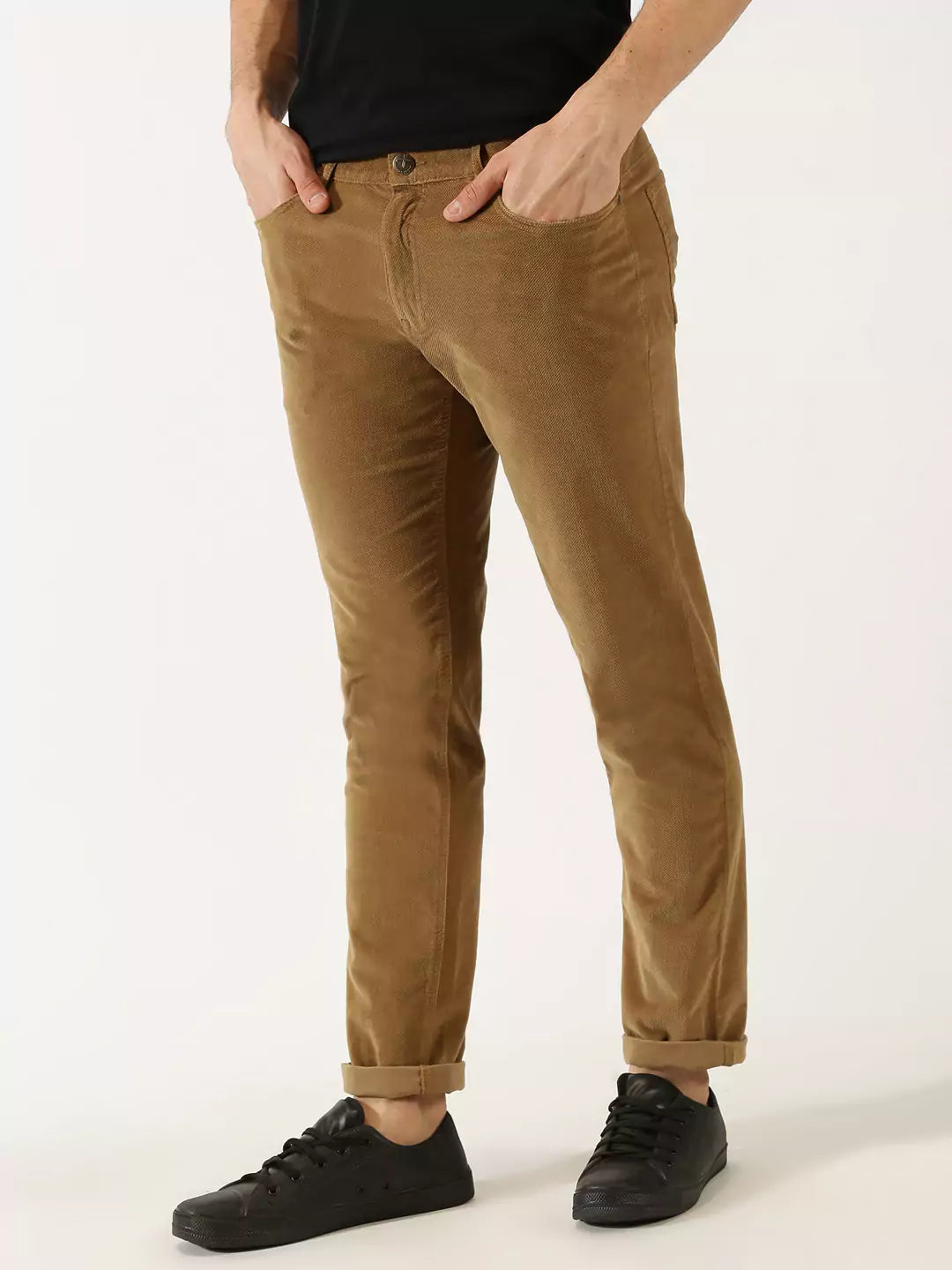Thomas Scott Men Slim Fit Corduroy Chinos