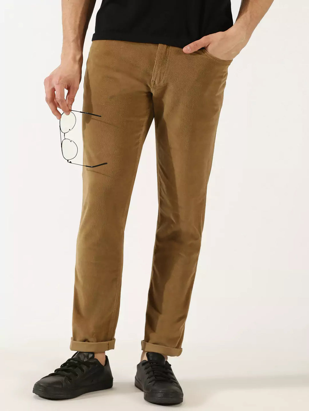 Thomas Scott Men Slim Fit Corduroy Chinos