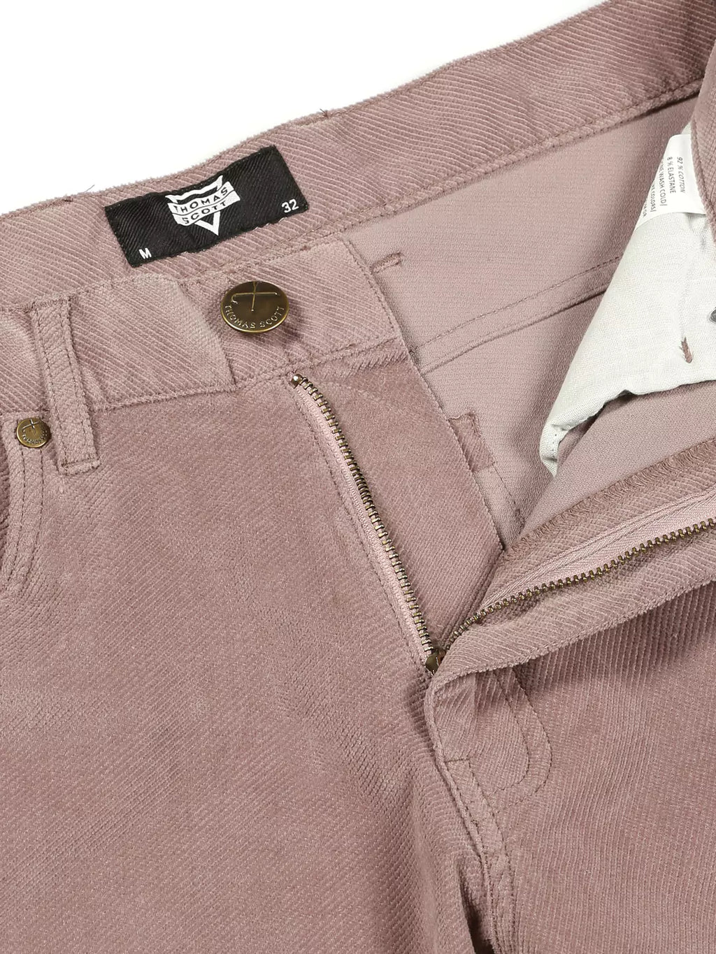 Thomas Scott Men Smart Corduroy Chinos Trousers