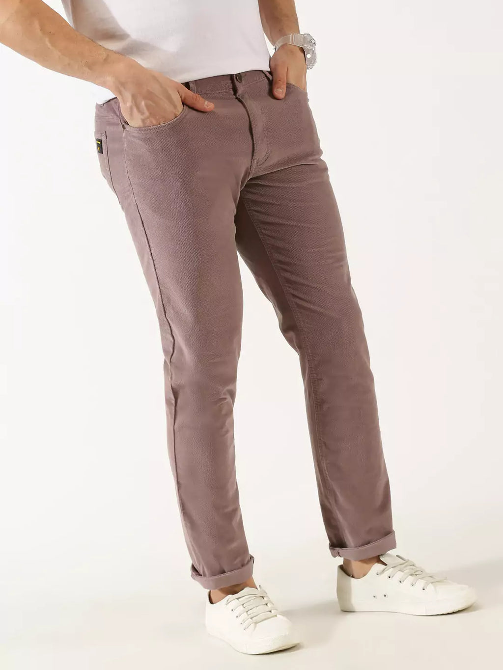 Thomas Scott Men Smart Corduroy Chinos Trousers