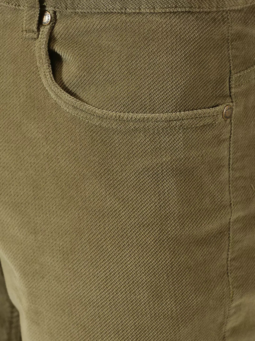 Thomas Scott Men Mid-Rise Smart Fit Corduroy Chinos Trousers
