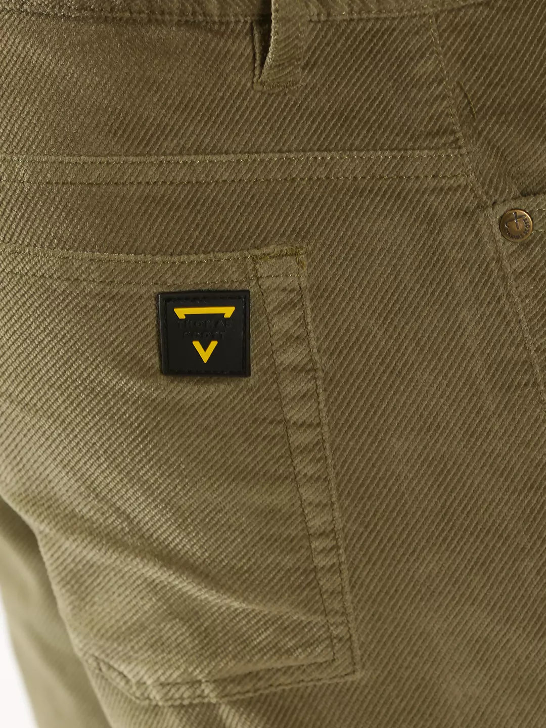 Thomas Scott Men Mid-Rise Smart Fit Corduroy Chinos Trousers
