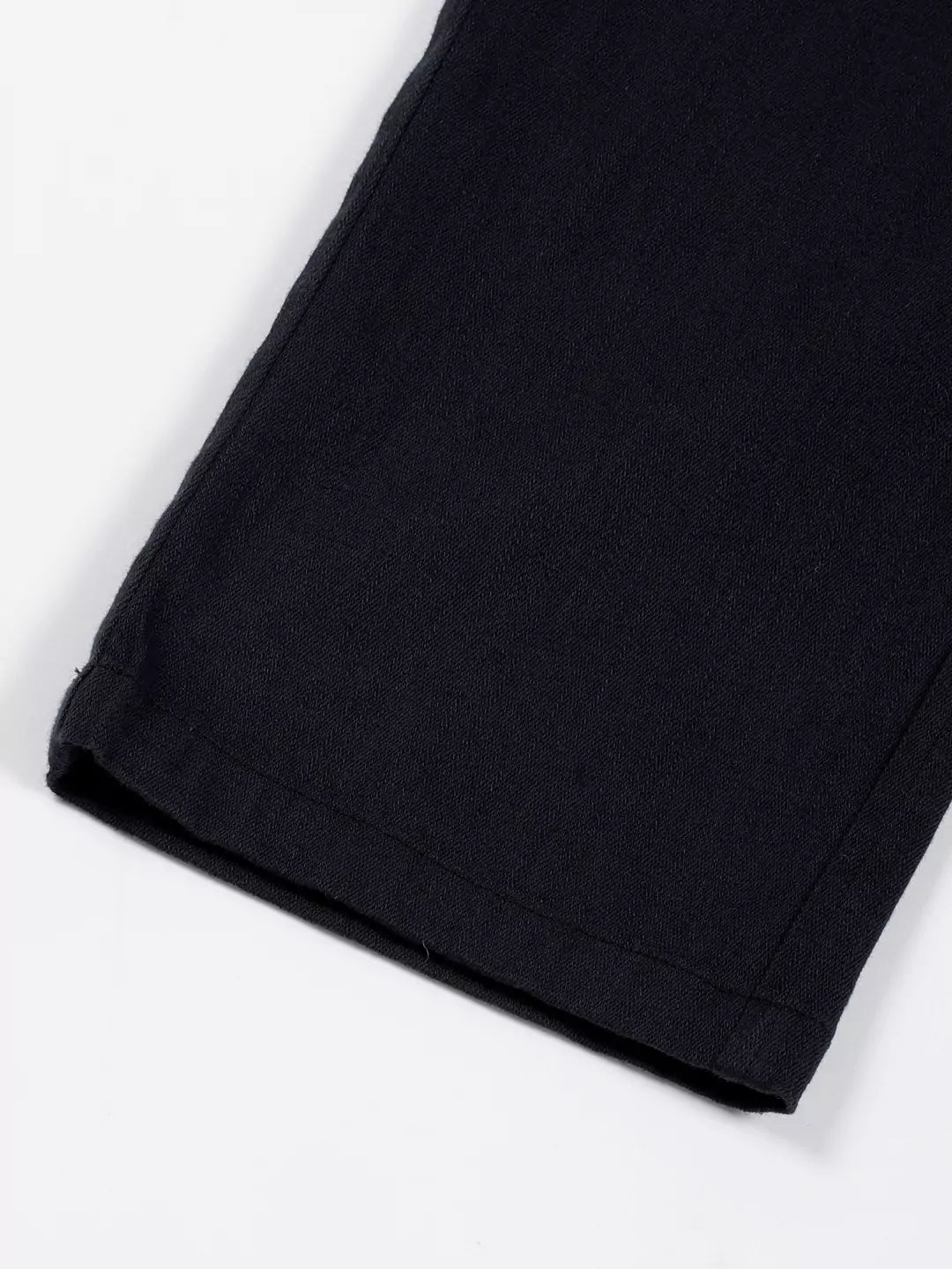 Thomas Scott Men Navy Blue Mid-Rise Straight Fit Cotton Linen Cargo Trouser