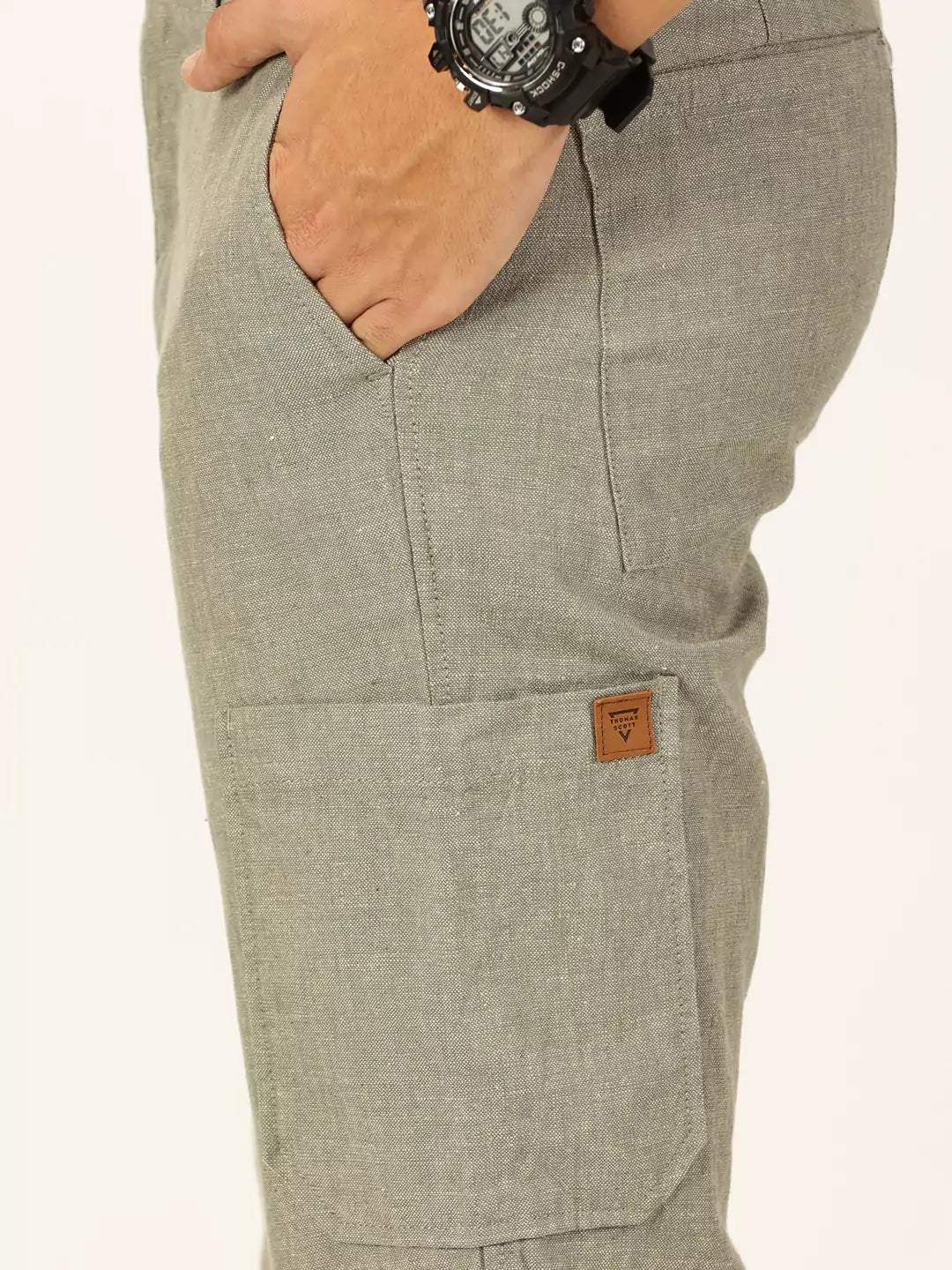 Thomas Scott Men Classic Cotton Linen Casual Trouser