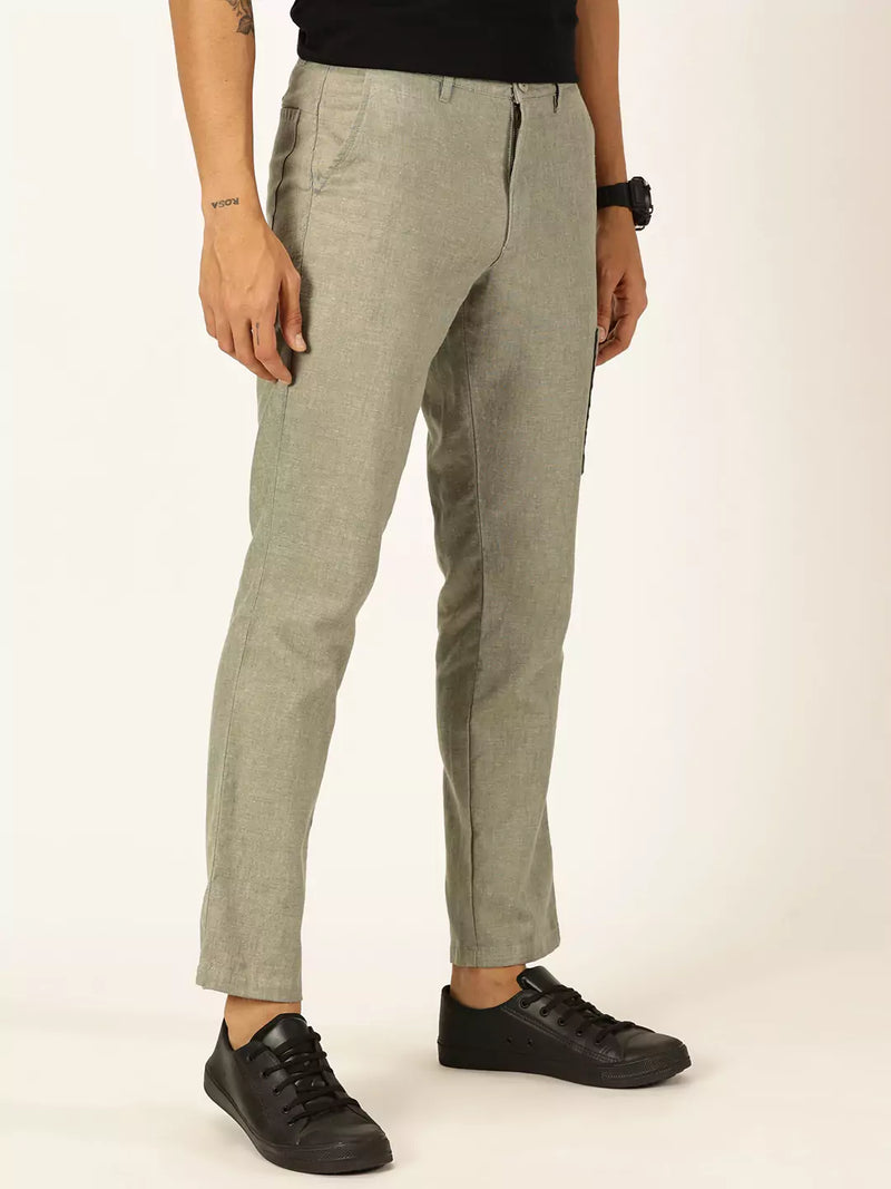 Thomas Scott Men Classic Cotton Linen Casual Trouser