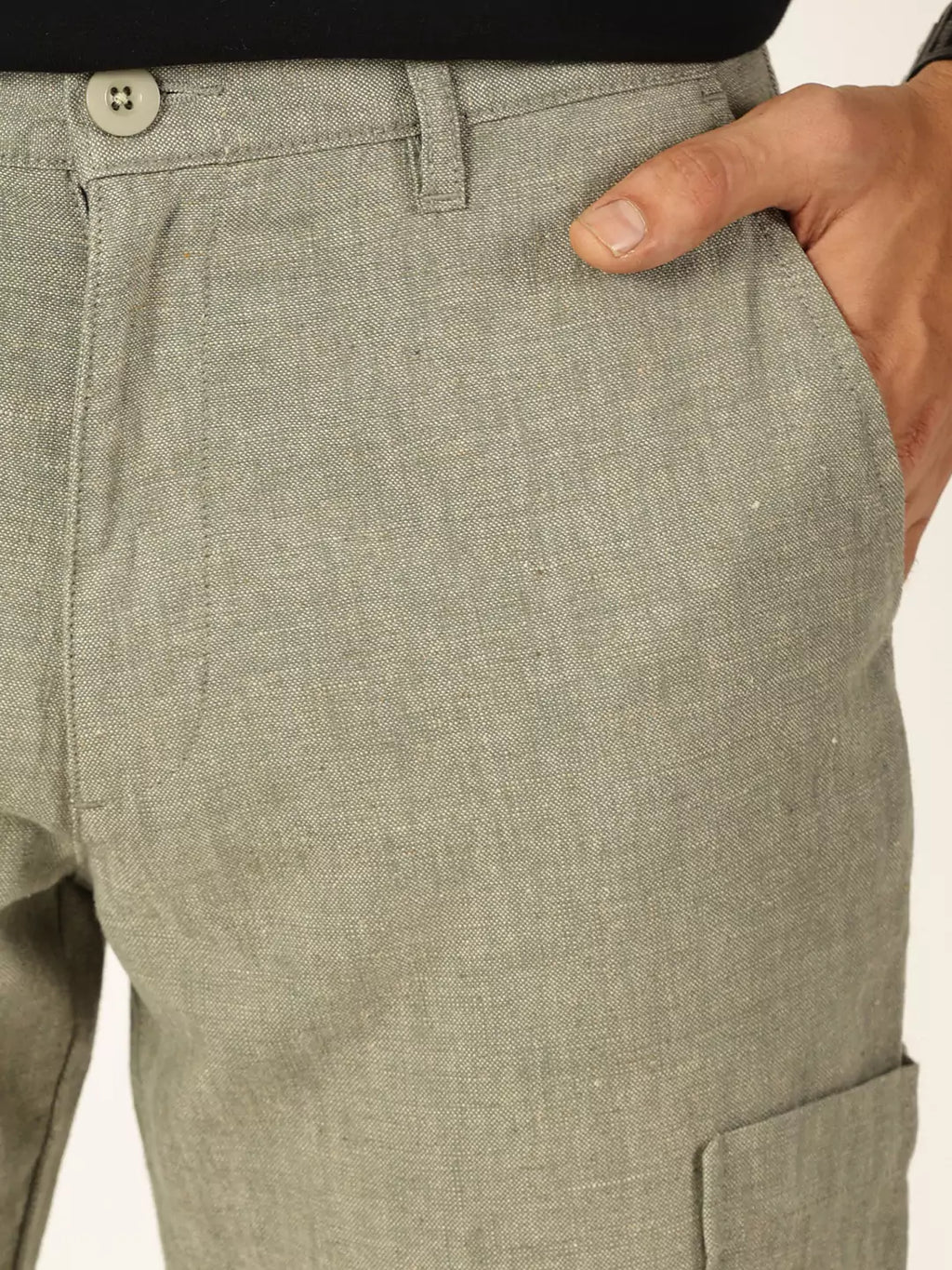 Thomas Scott Men Classic Cotton Linen Casual Trouser