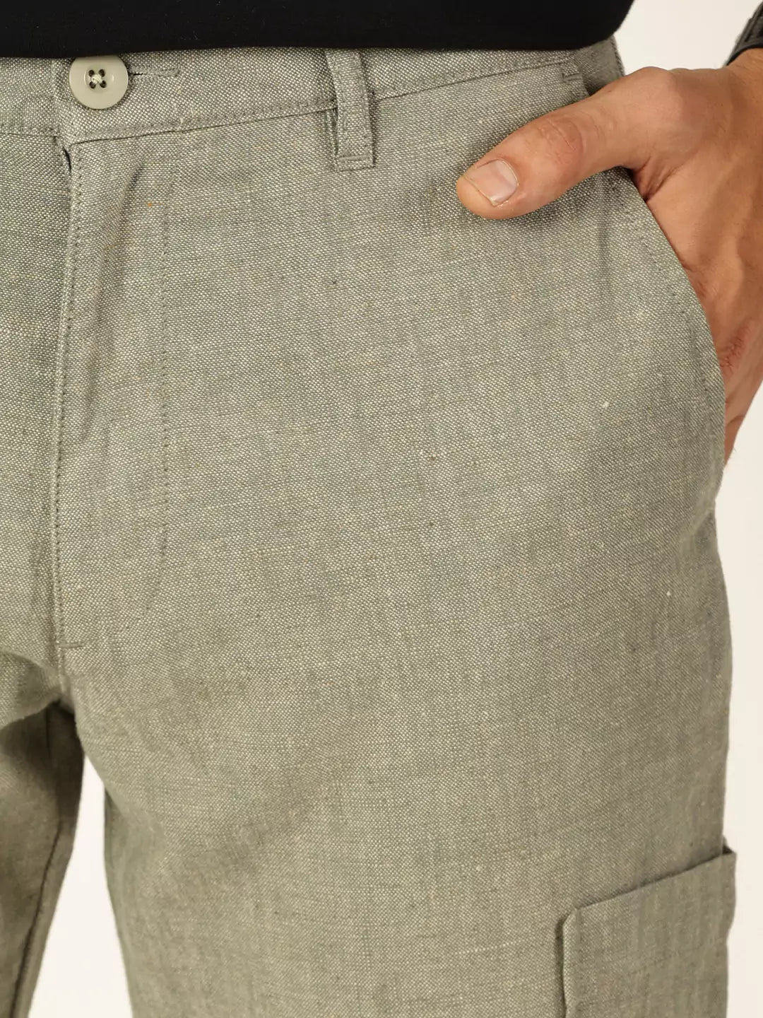 Thomas Scott Men Classic Cotton Linen Casual Trouser