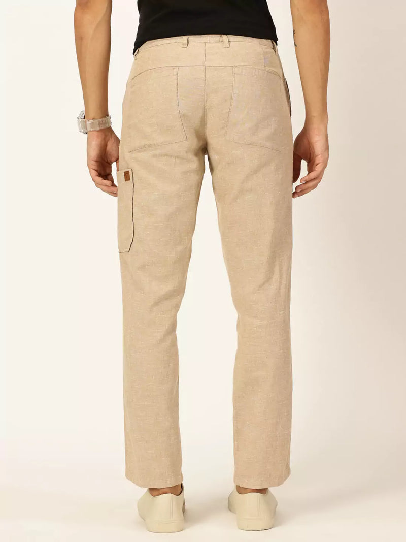 Thomas Scott Men Classic Cotton Linen Casual Trouser
