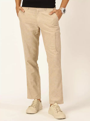 Thomas Scott Men Classic Cotton Linen Casual Trouser