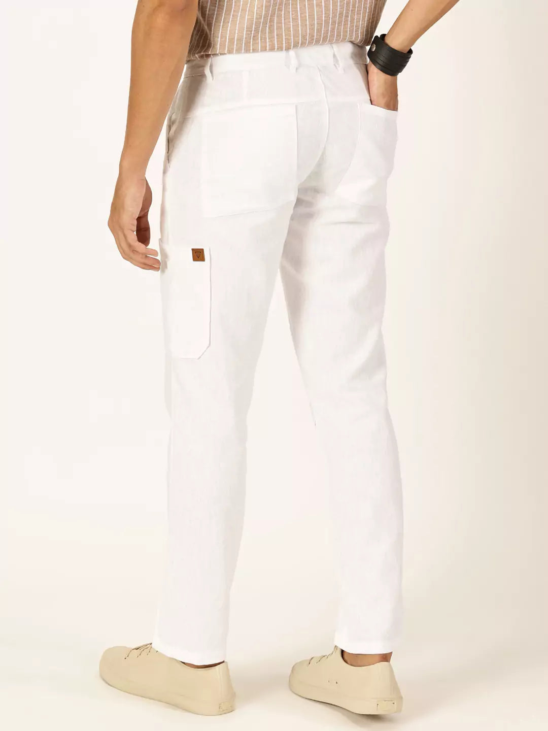 Thomas Scott Men Premium Cotton Linen Casual Trouser