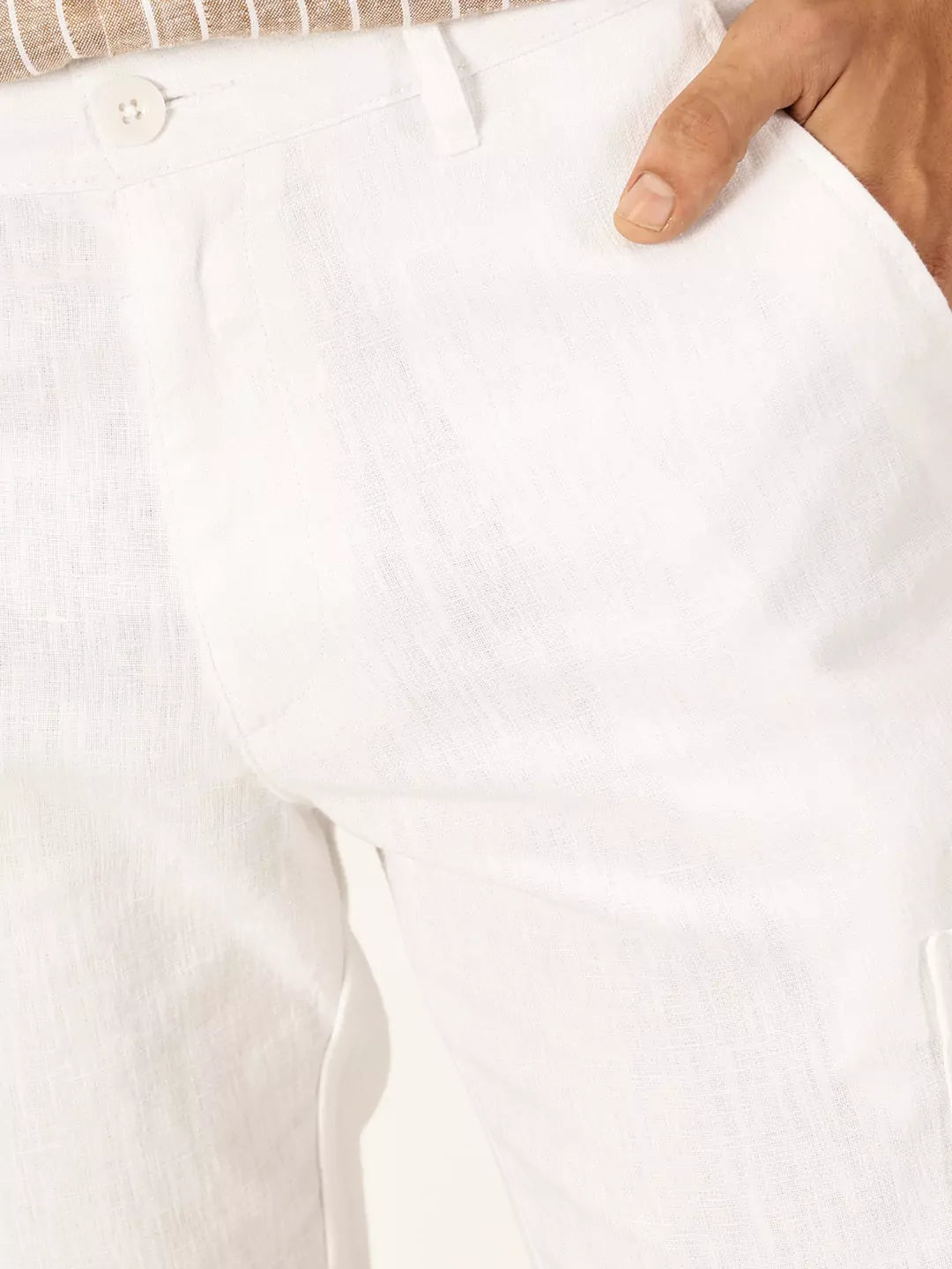 Thomas Scott Men Premium Cotton Linen Casual Trouser