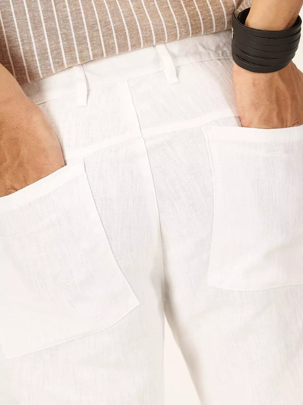 Thomas Scott Men Premium Cotton Linen Casual Trouser