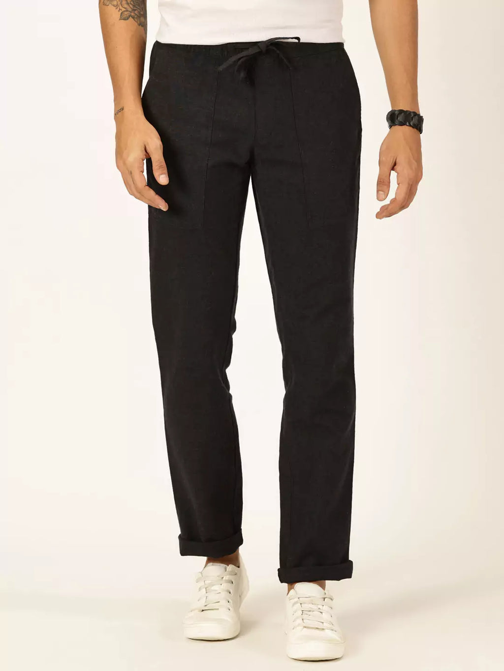 Thomas Scott Men Classic Cotton Linen Casual Trouser