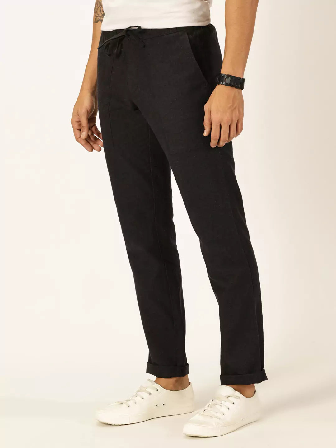 Thomas Scott Men Classic Cotton Linen Casual Trouser