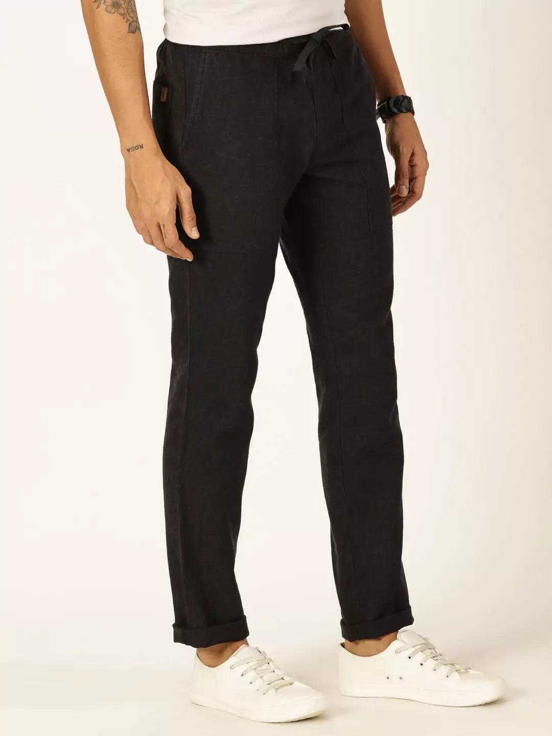 Thomas Scott Men Classic Cotton Linen Casual Trouser