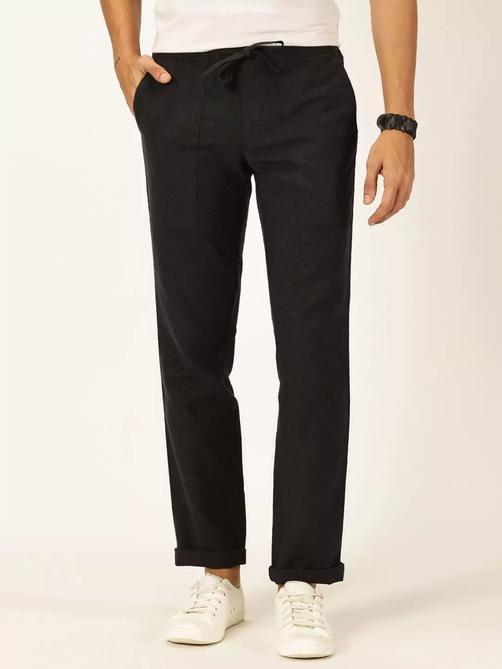 Thomas Scott Men Classic Cotton Linen Casual Trouser