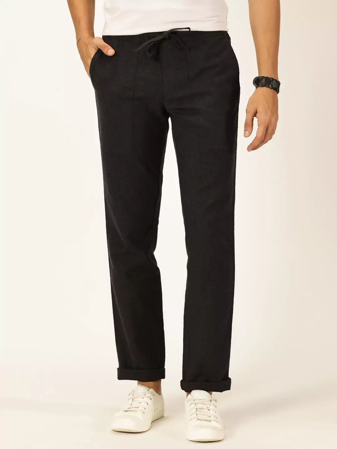 Thomas Scott Men Classic Cotton Linen Casual Trouser