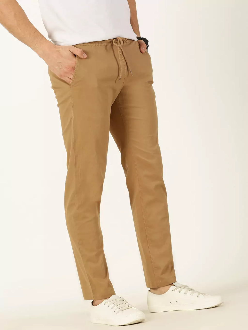 Thomas Scott Men Smart Mid Rise Cotton Chinos Trousers