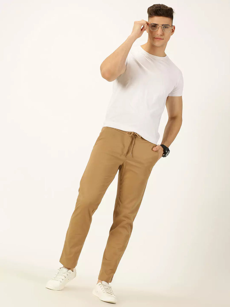 Thomas Scott Men Smart Mid Rise Cotton Chinos Trousers