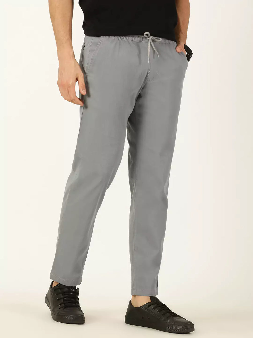 Thomas Scott Men Smart Mid Rise Cotton Chinos Trousers