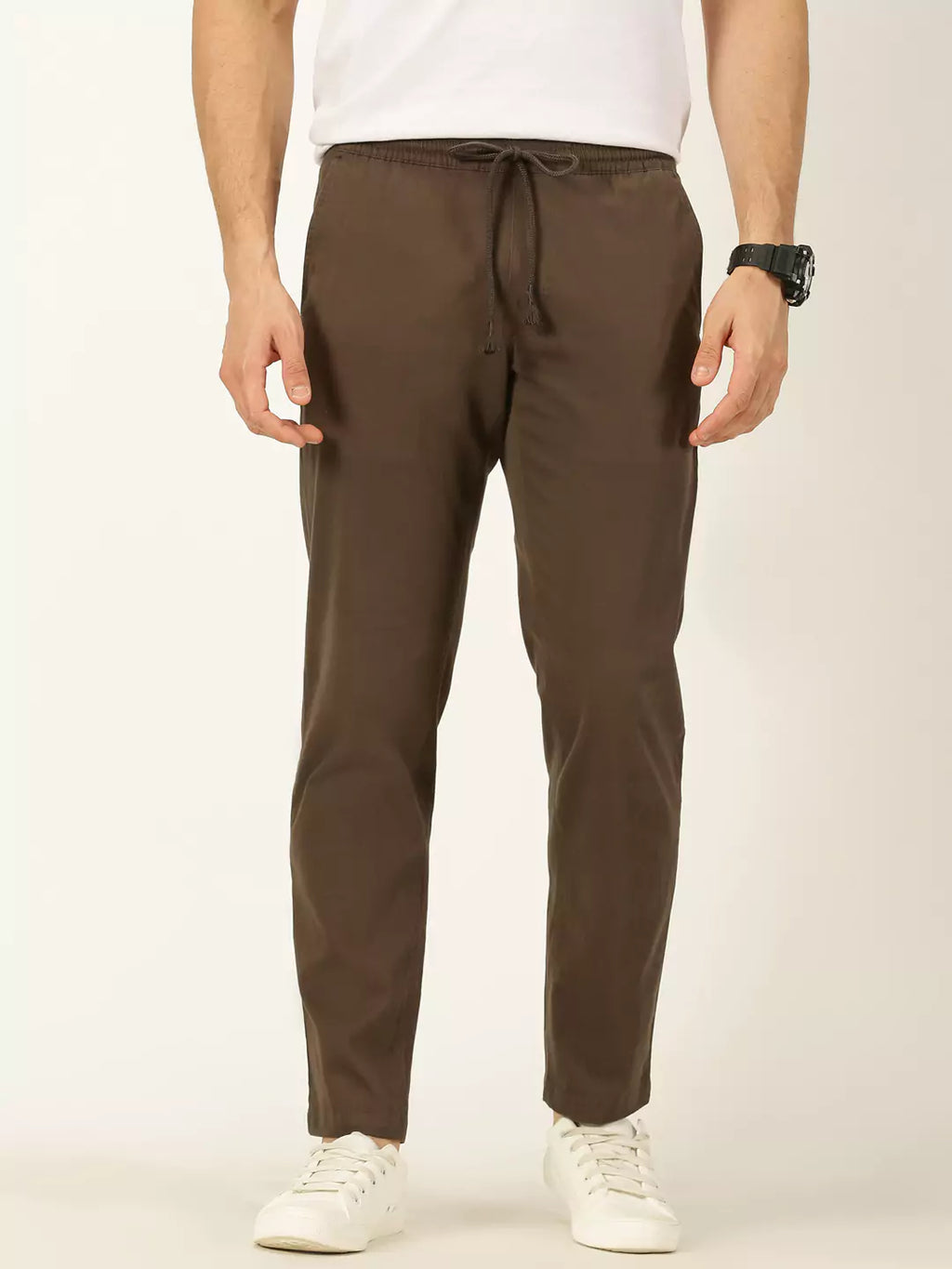 Thomas Scott Men Smart Mid Rise Cotton Chinos Trousers