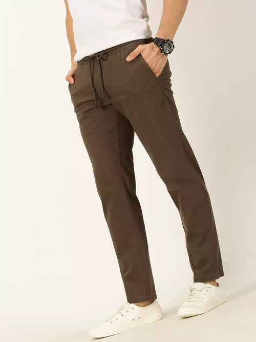 Thomas Scott Men Smart Mid Rise Cotton Chinos Trousers