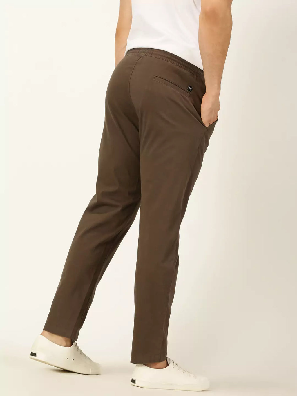 Thomas Scott Men Smart Mid Rise Cotton Chinos Trousers