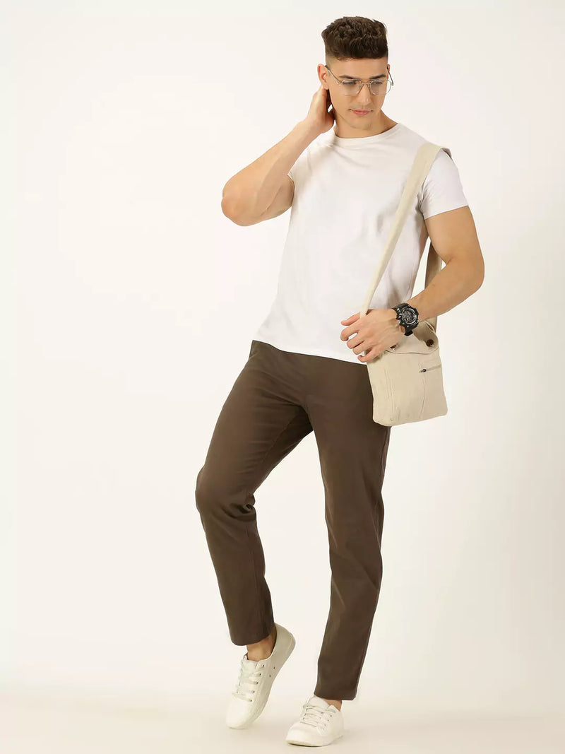 Thomas Scott Men Smart Mid Rise Cotton Chinos Trousers
