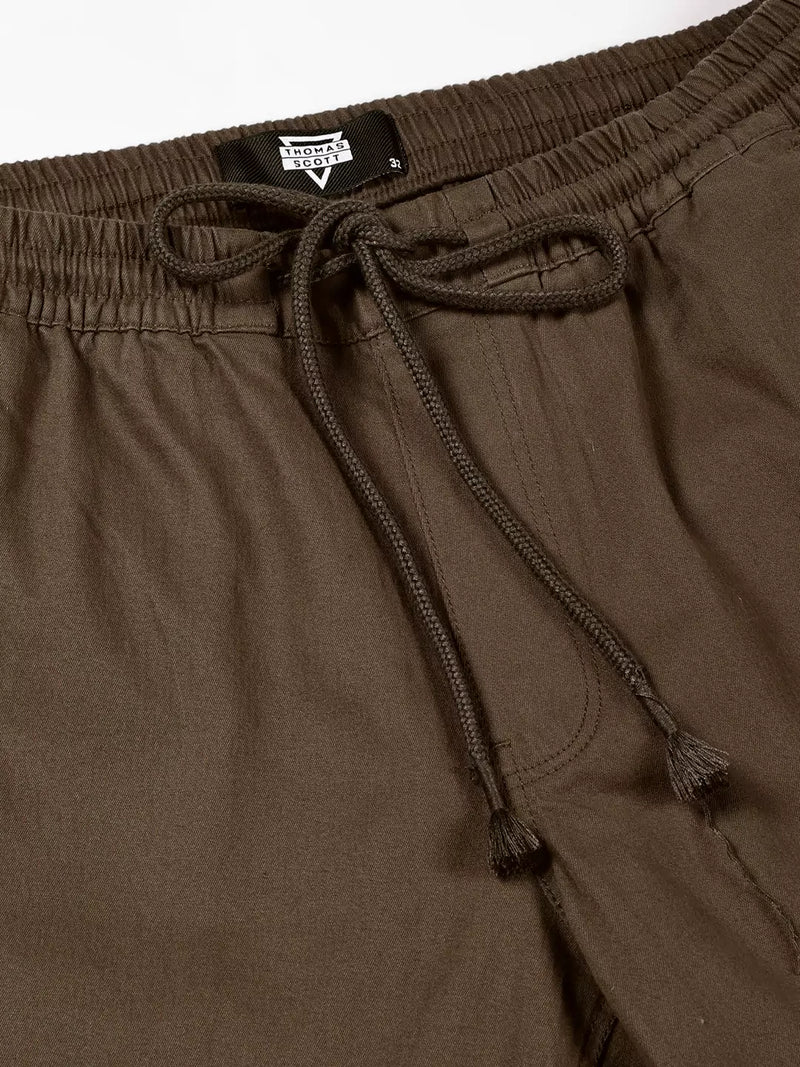 Thomas Scott Men Smart Mid Rise Cotton Chinos Trousers