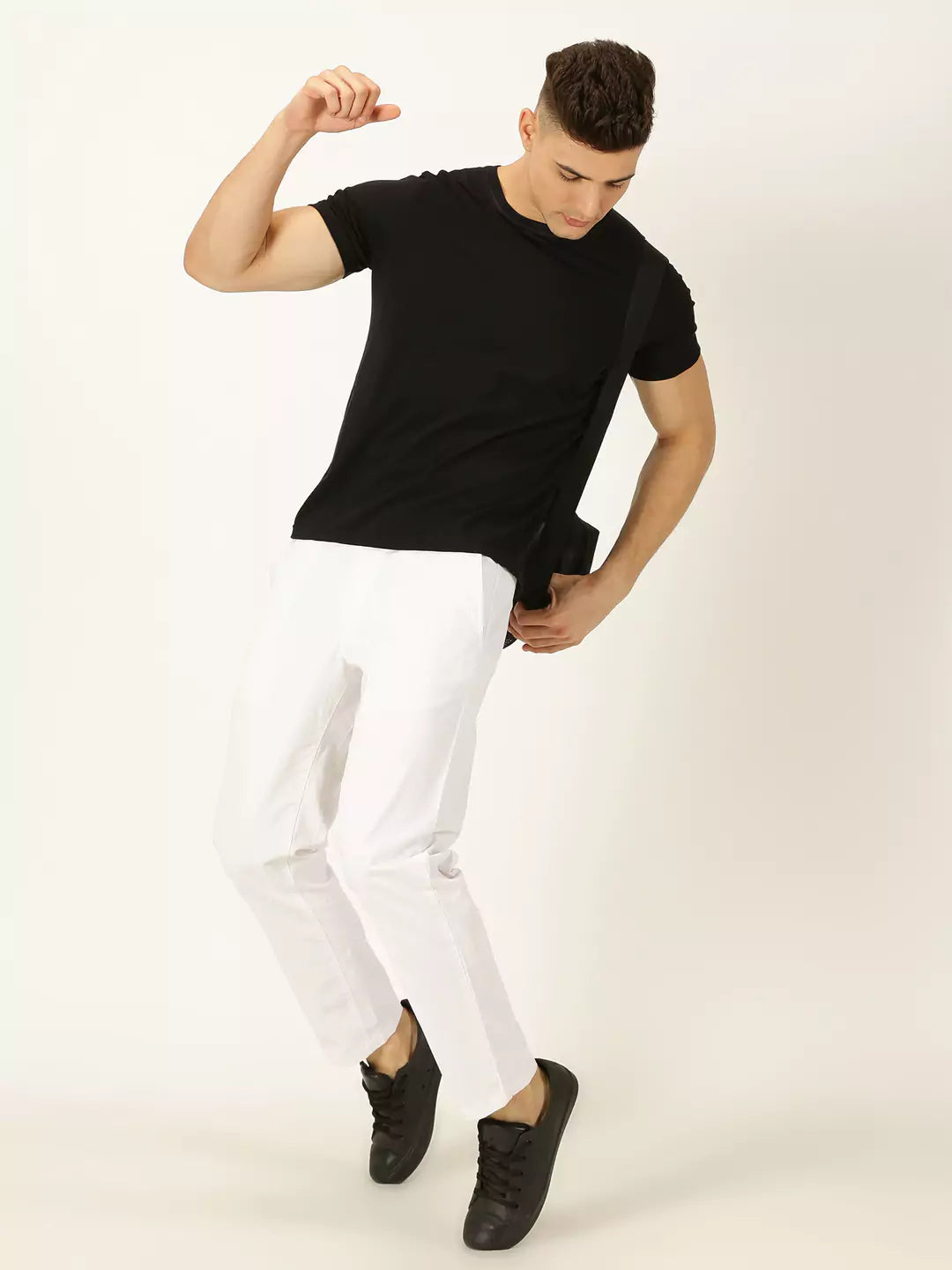 Thomas Scott Men Smart Mid Rise Cotton Trousers