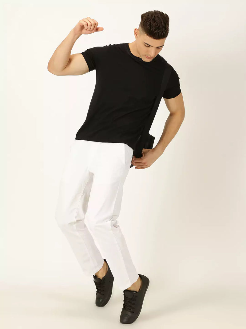Thomas Scott Men Smart Mid Rise Cotton Trousers
