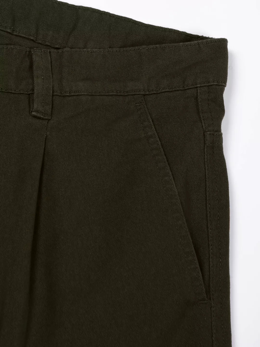 Thomas Scott Men Smart Straight Fit Mid-Rise Easy Wash Chinos Pure Cotton Trousers